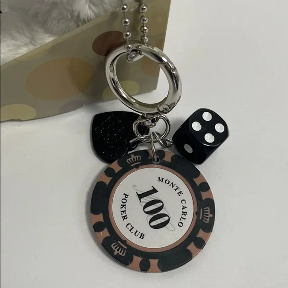 NWOT Burton + Burton Bear with Polka Dot Bow & Keychain Charm Set - Picture 7 of 8